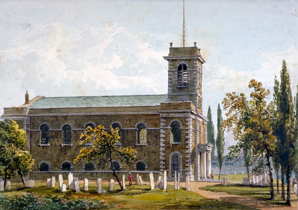 Igreja de São Mateus, Bethnal Green, Londres, 1817 de George Shepherd