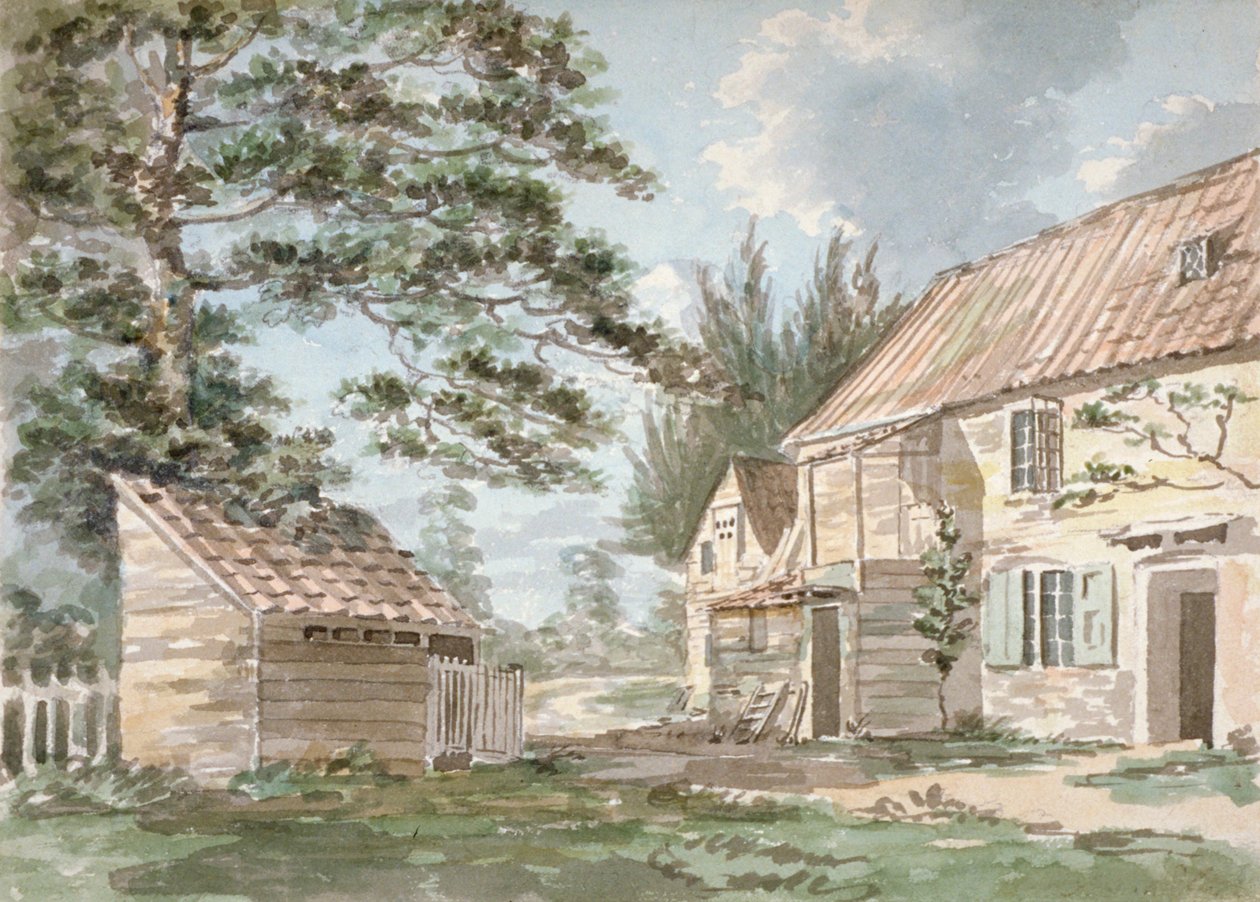 Moinho Overshot perto de Greenford, Middlesex, 1797 de George Shepherd