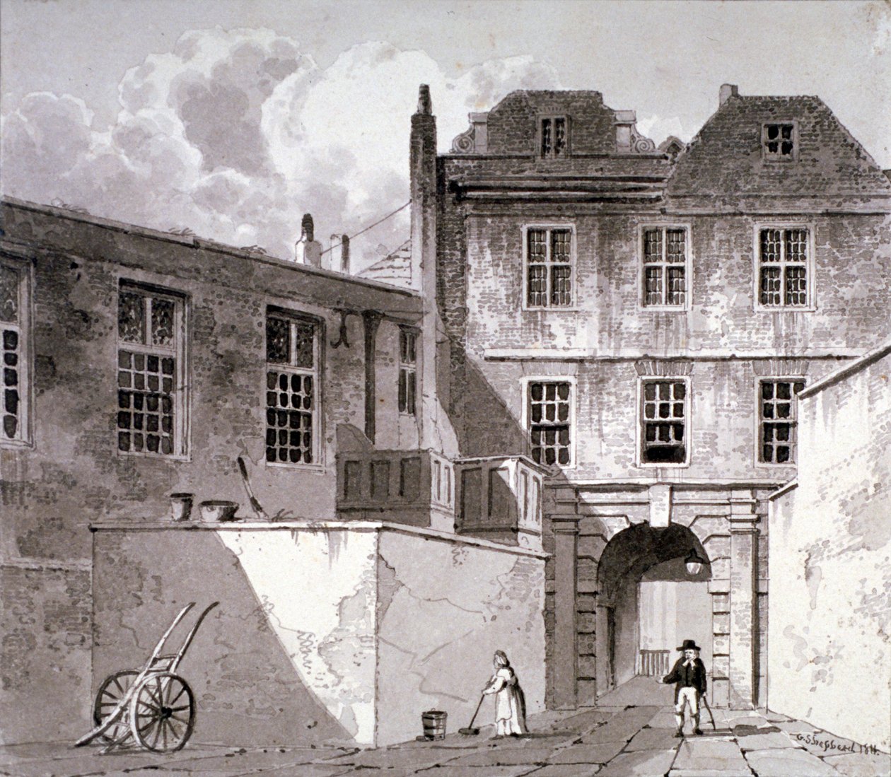 Shaftesbury House, Aldersgate Street, Londres, 1811 de George Shepherd