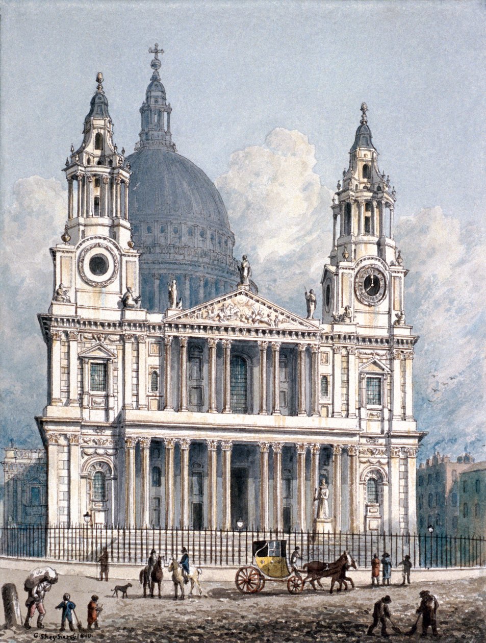 Catedral de São Paulo, Londres, 1810 de George Shepherd