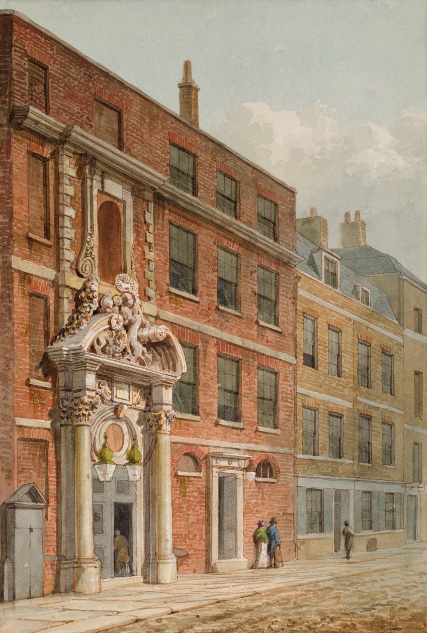 O Mercador Taylors Hall, Londres, c.1810 (wc) de George Shepherd