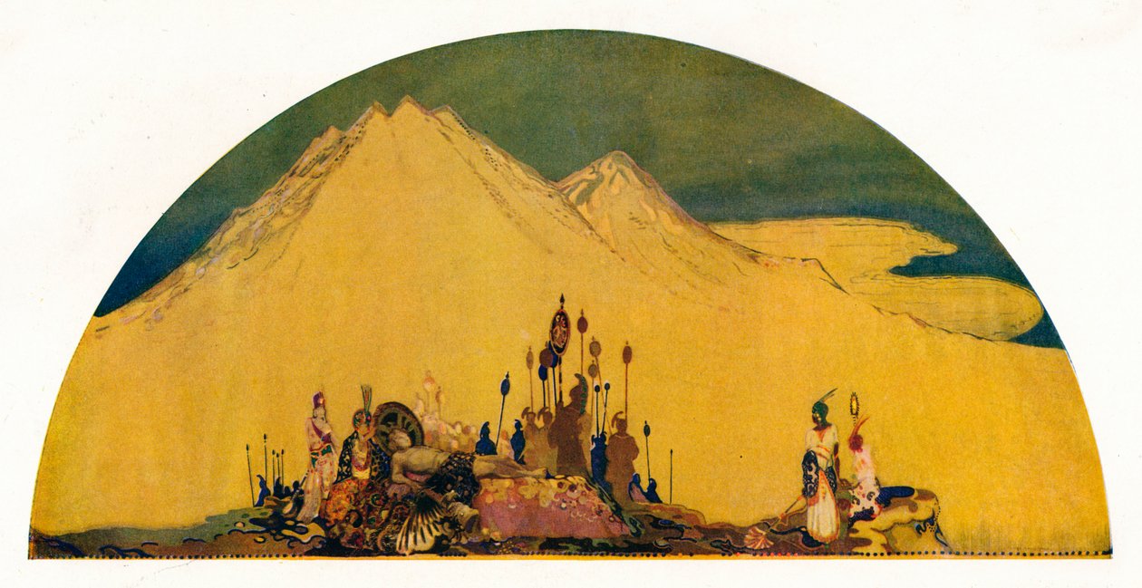 O sonho de Maxen Wledig. Imperador de Roma, c1914. de George Sheringham