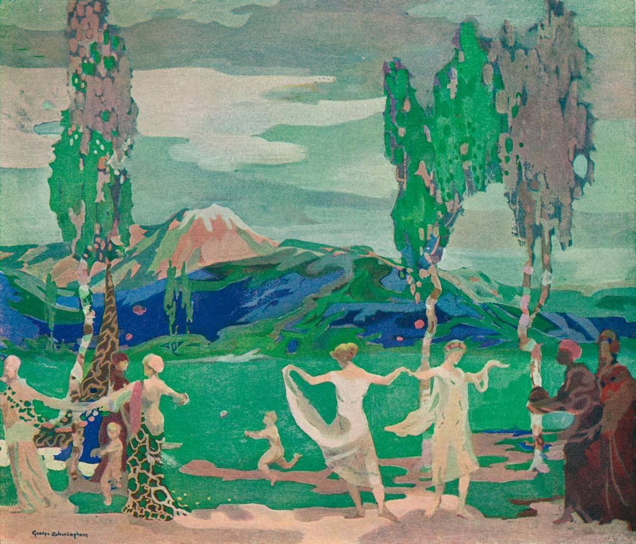 Os campos do avatar, século c20th 1914-1915 de George Sheringham