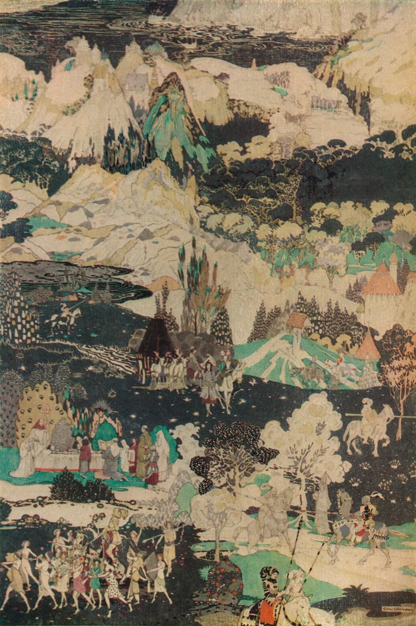 A busca do Santo Graal, c1919 de George Sheringham