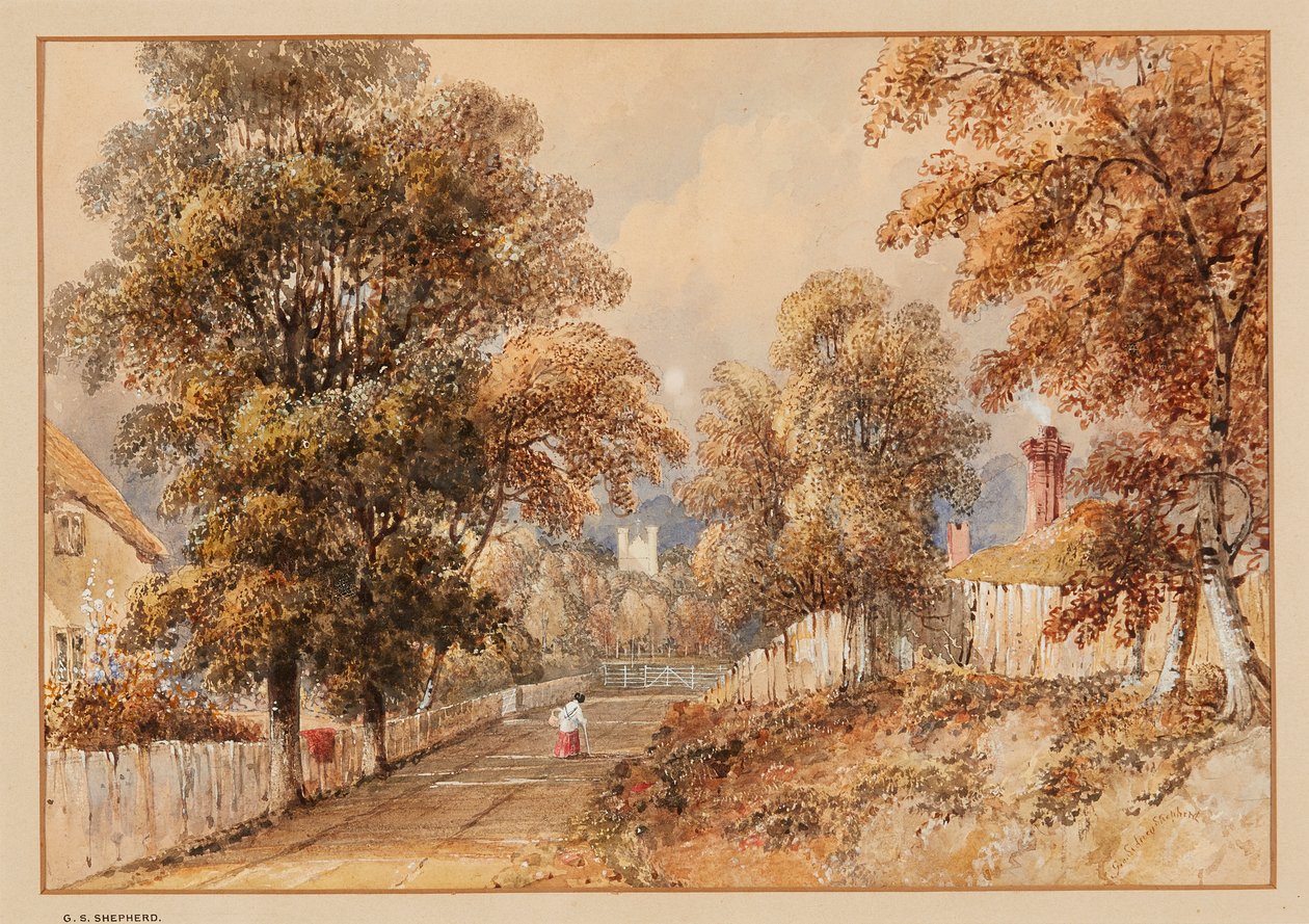 East Stratton (aquarela) de George Sidney Shepherd