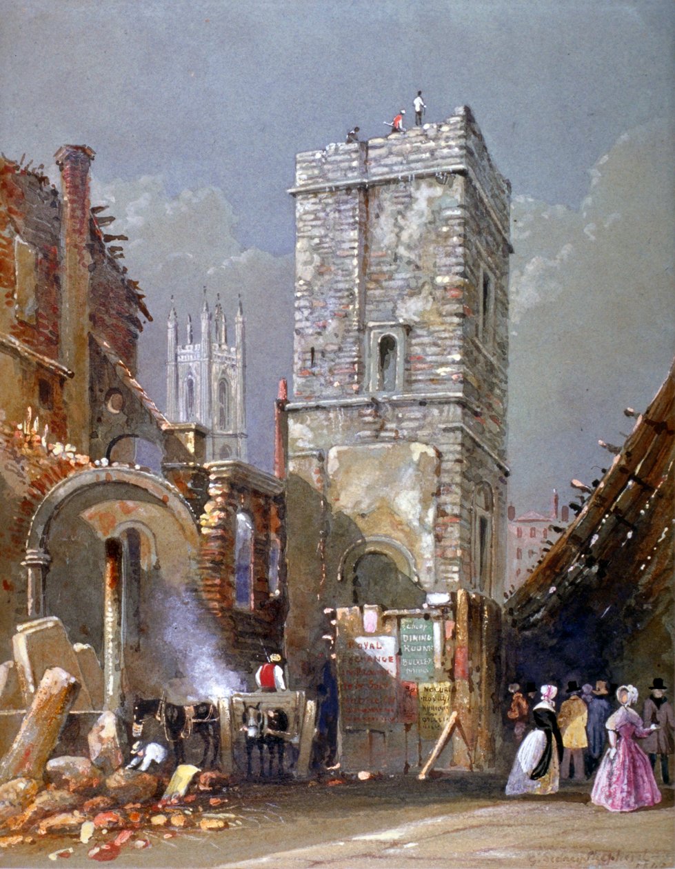 St Bartholomew-by-the-Exchange, Cidade de Londres, 1842. de George Sidney Shepherd