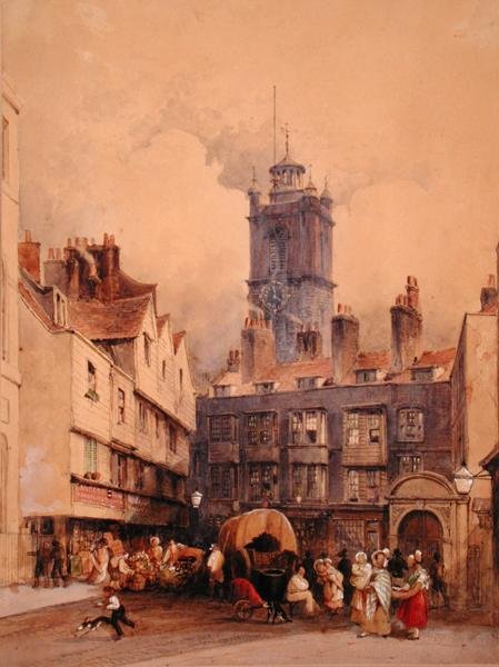St. Giles, Cripplegate (aguarela sobre papel) de George Sidney Shepherd