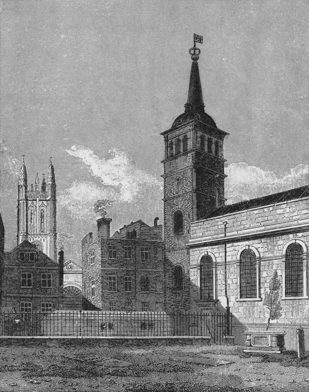 St Peters Church, Cornhill, Cidade de Londres, 1811 1911 de George Sidney Shepherd