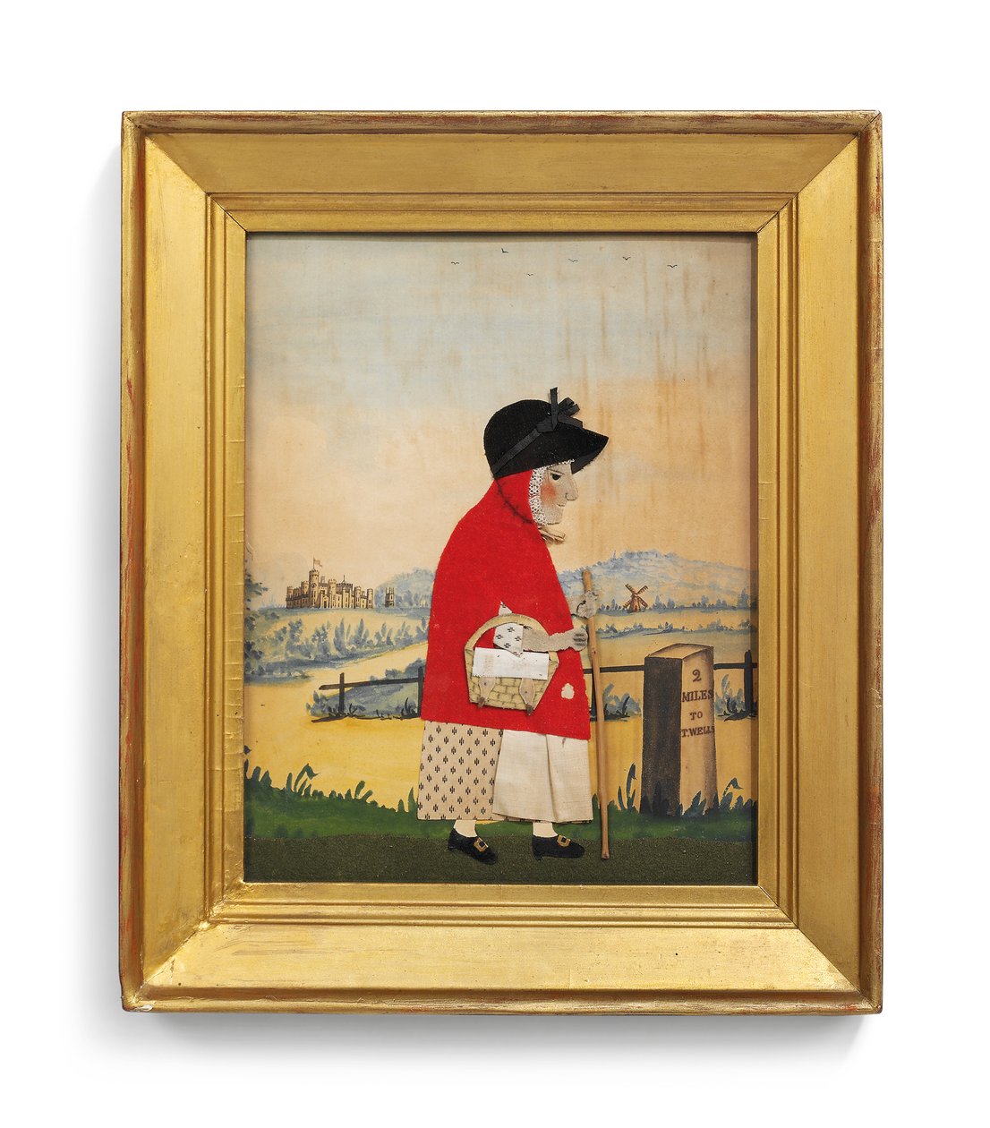 The Goose Woman Before a Milestone, c.1840 (corte de feltro) (par para 2563144) de George Smart