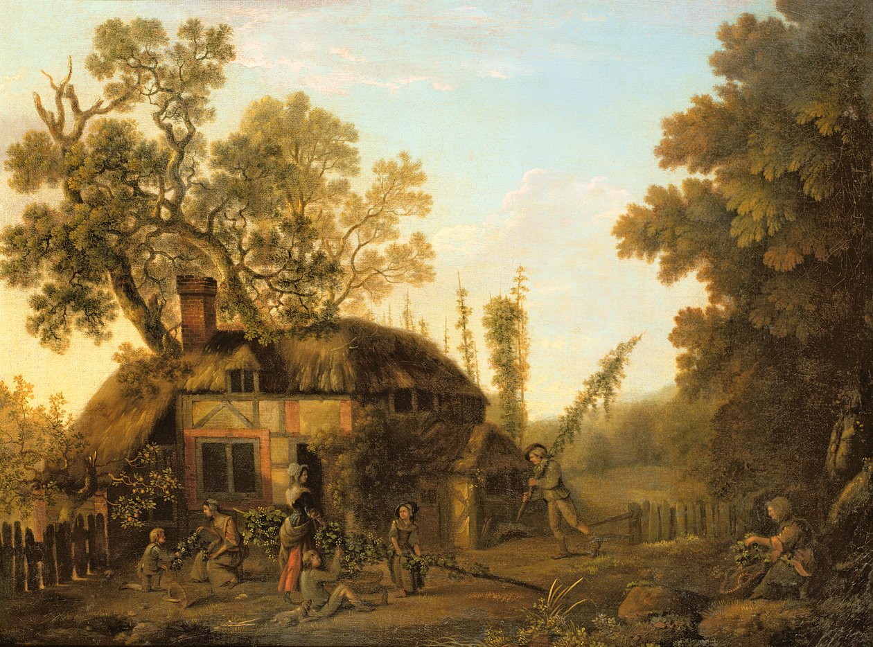 Colheita de lúpulo, c.1760 de George Smith