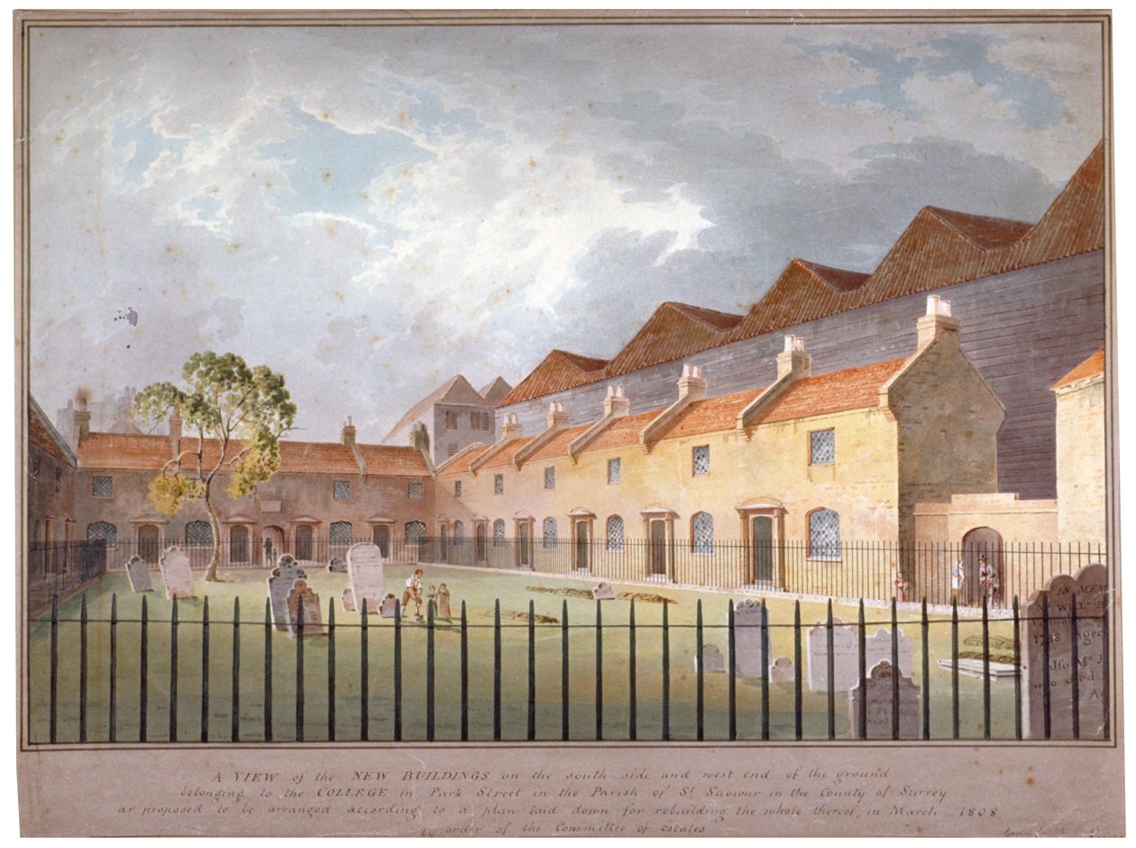 Vista dos edifícios em Park Street, Southwark, Londres, 1808 de George Smith