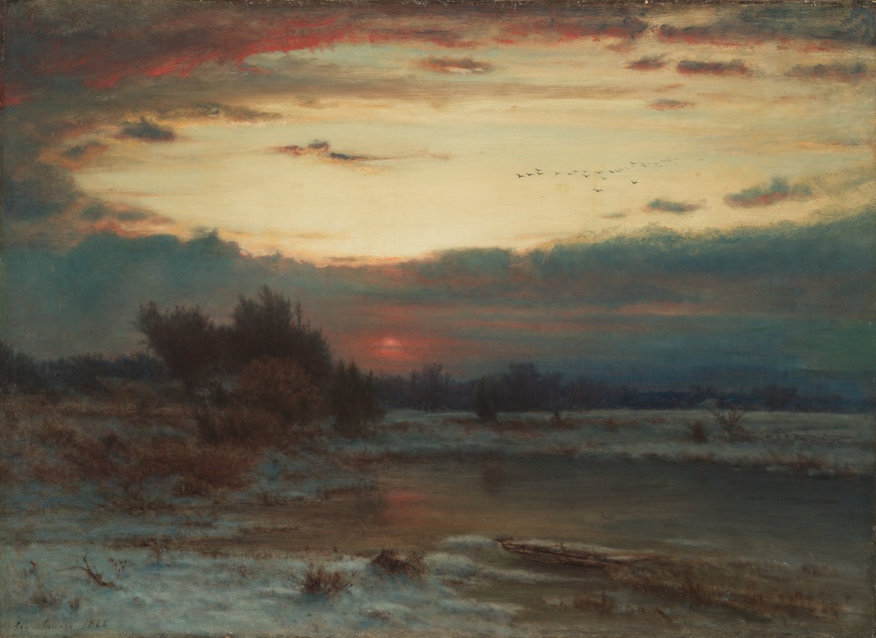 Um céu de inverno de George Snr. Inness