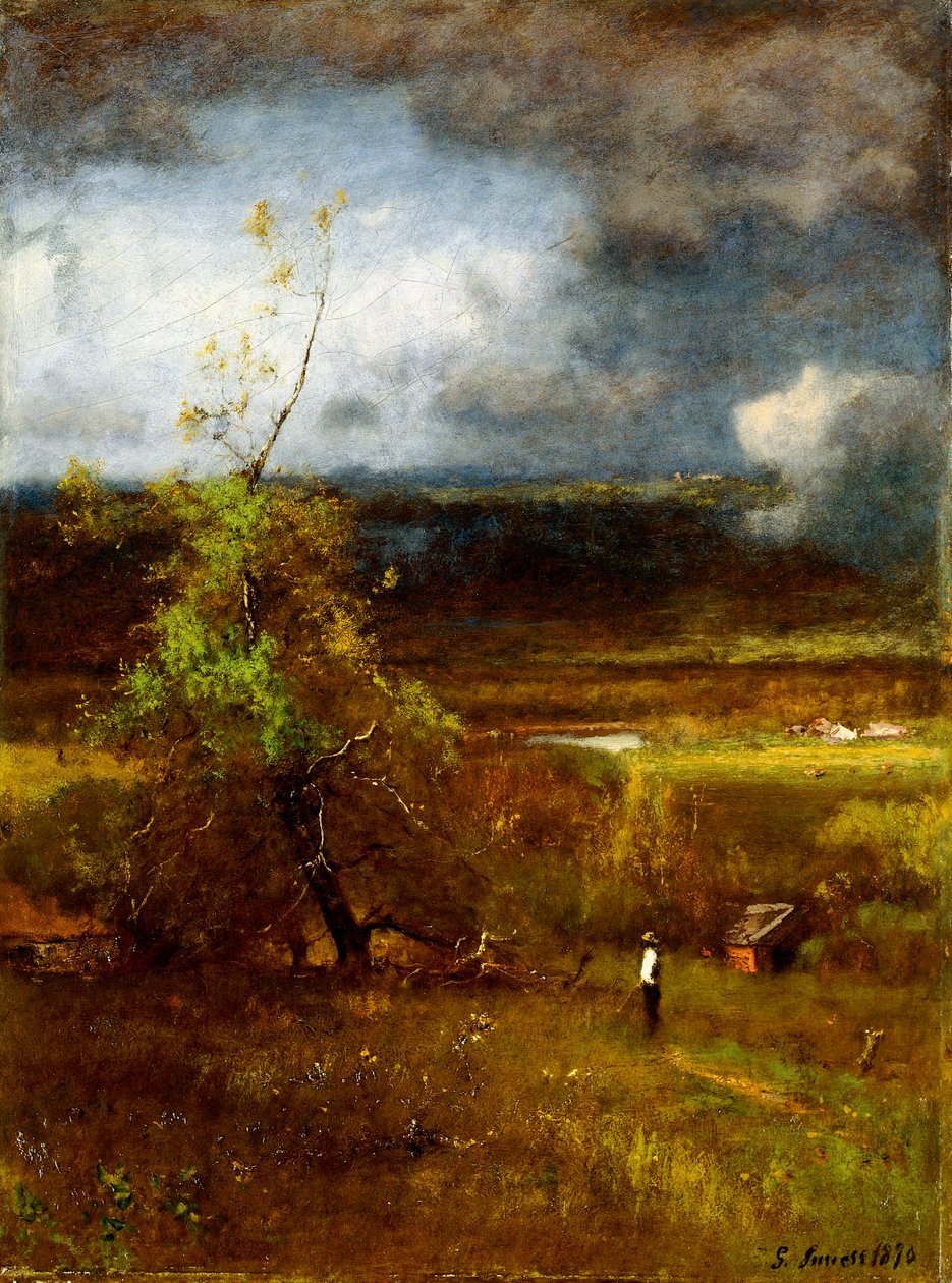 Coletando nuvens, 1890 de George Snr. Inness