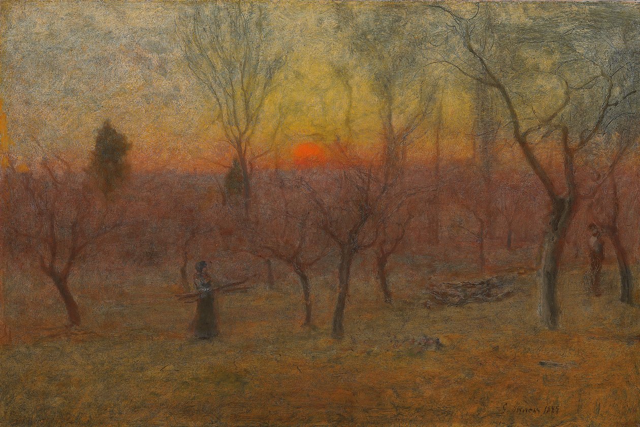 Gathering Wood, Montclair, Nova Jersey, 1889 de George Snr. Inness