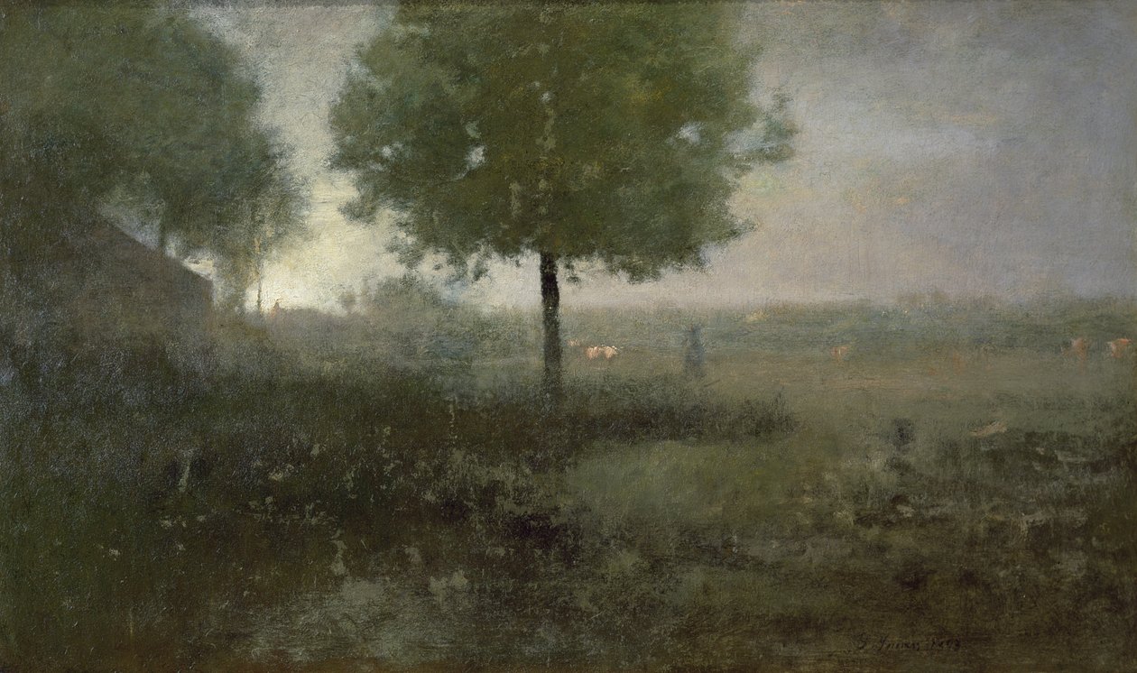 Manhã nublada, Montclair de George Snr. Inness