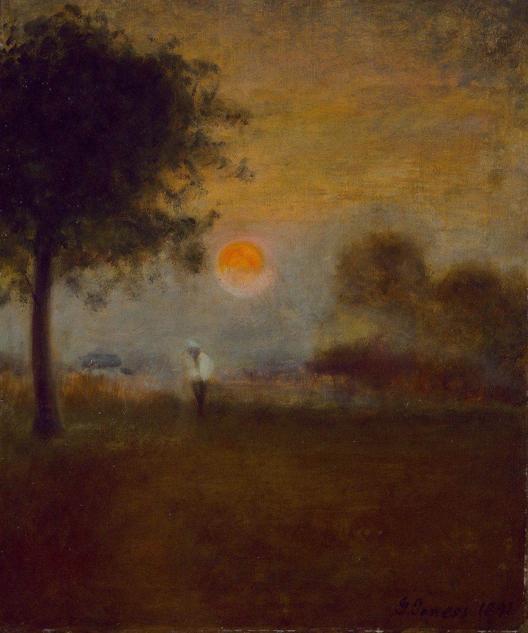 Nascer da lua, 1891 de George Snr. Inness