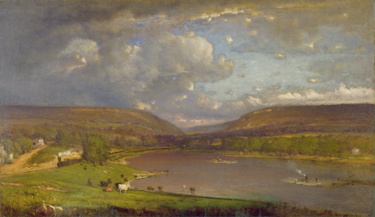 No rio Delaware, 1861-63 de George Snr. Inness