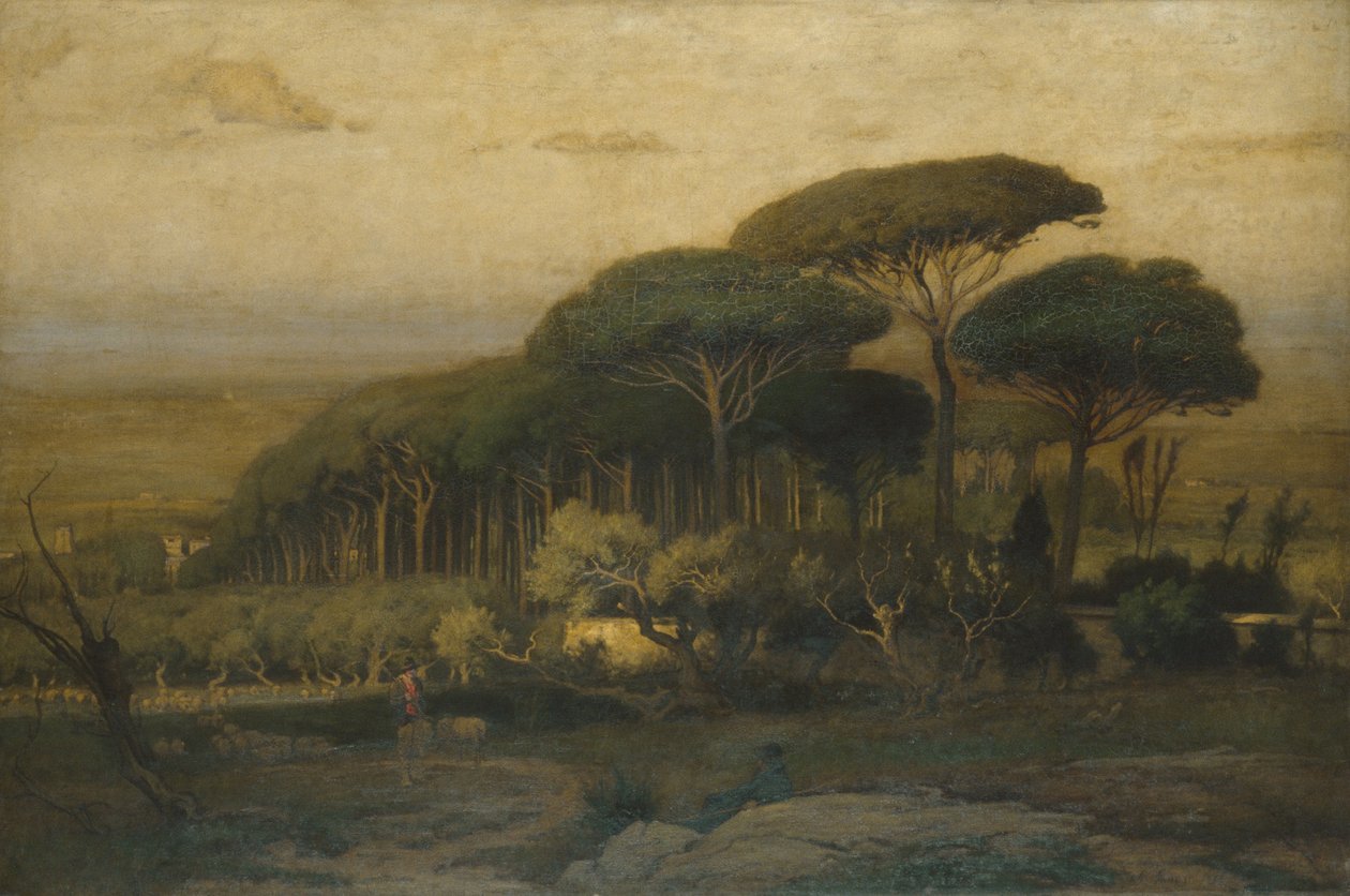 Bosque de Pinho da Villa Barberini, 1876 de George Snr. Inness