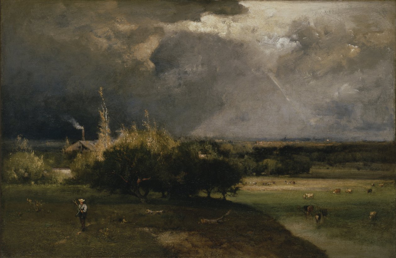 A tempestade que vem, c.1879 de George Snr. Inness