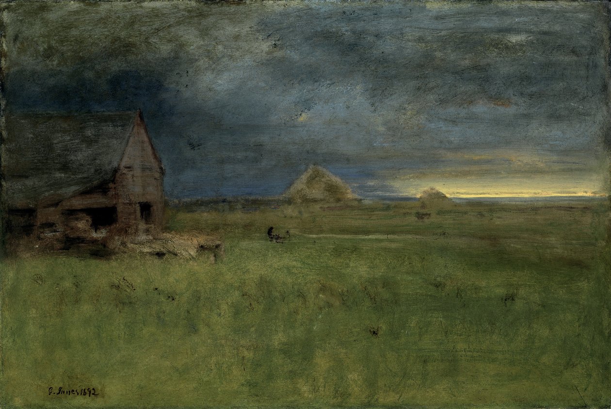 A Fazenda Solitária, Nantucket, 1892 de George Snr. Inness