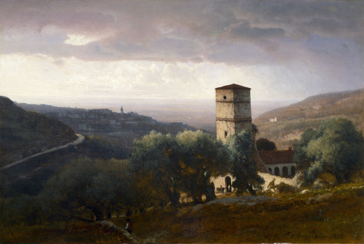 Vista de Roma a partir do Tivoli de George Snr. Inness