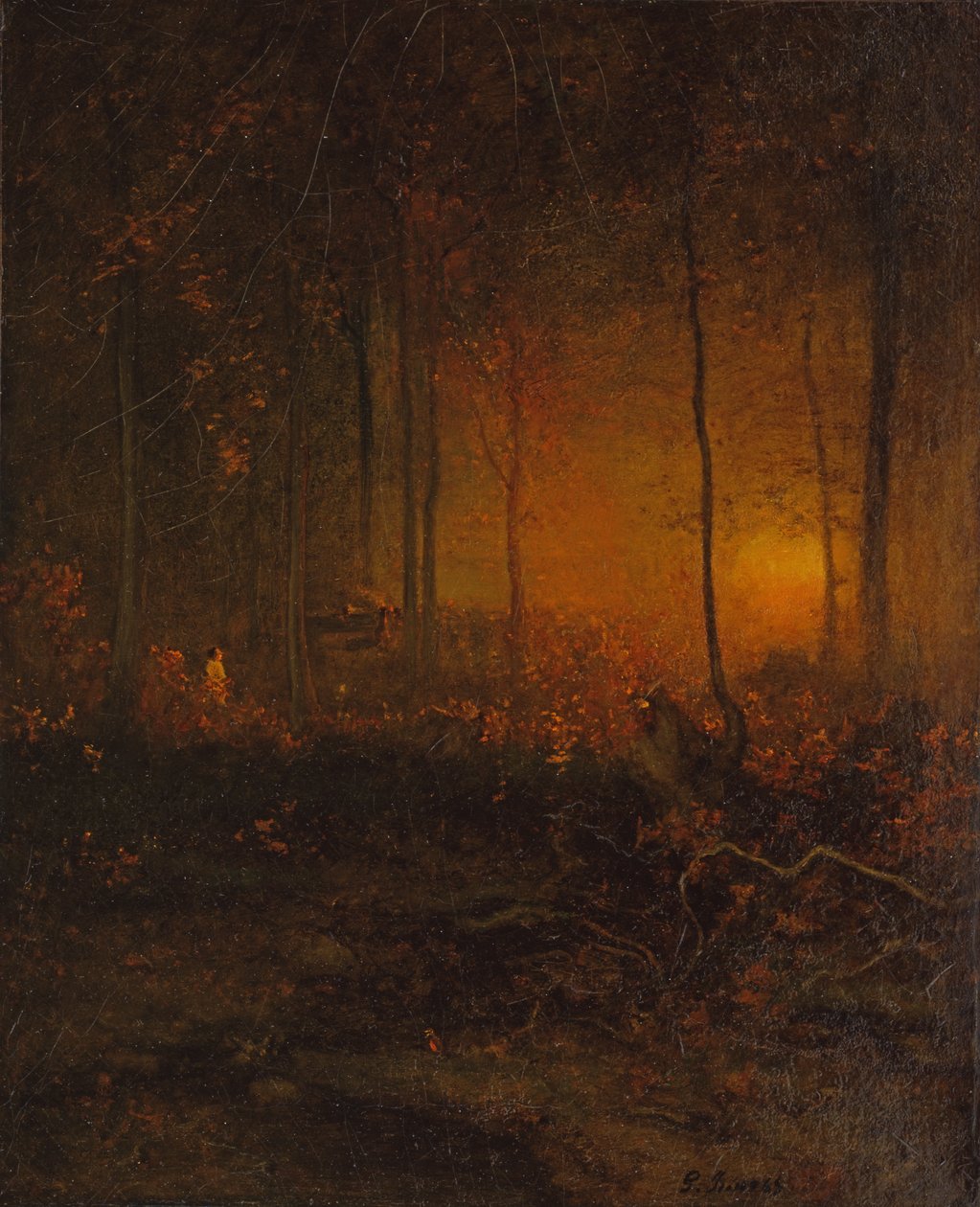 Assistindo o brilho do sol, 1887 de George Snr. Inness