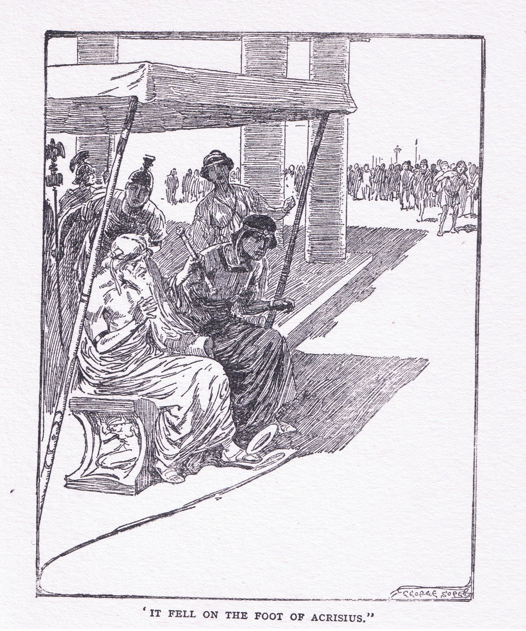 Caiu no pé de Acrisius, de The Heroes, publicado por George Allen e Unwin 1929 de George Soper
