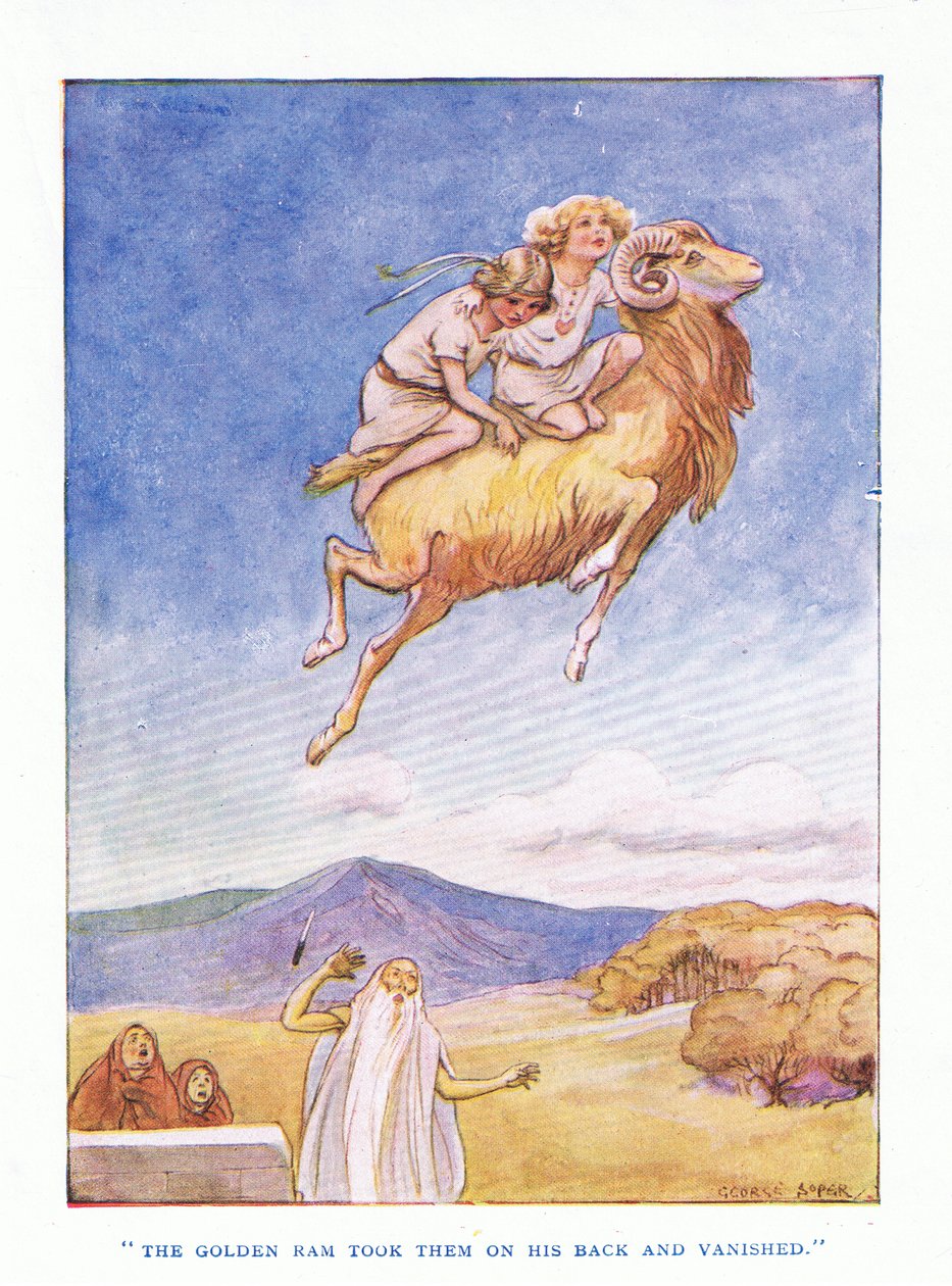 O carneiro de ouro os pegou de costas e desapareceu, de The Heroes publicado por George Allen e Unwin 1929 de George Soper