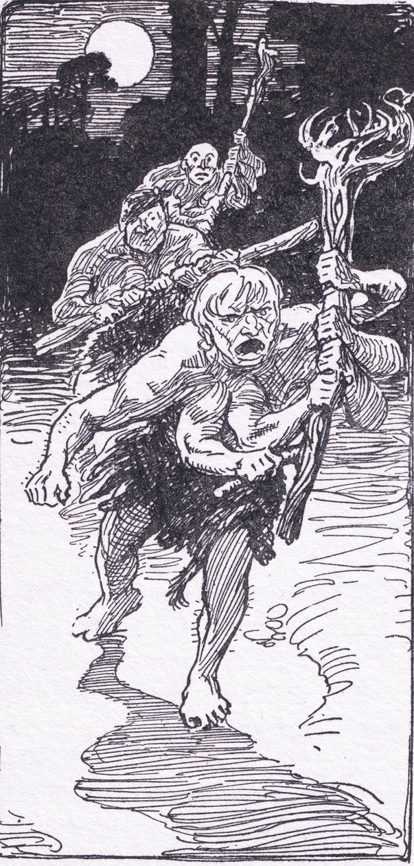 Enquanto dormiam, desceu os homens terríveis, de The Heroes, publicado por George Allen e Unwin 1929 de George Soper