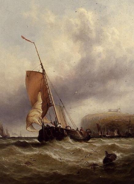 Barco de Pesca no Mar Áspero de George Stainton