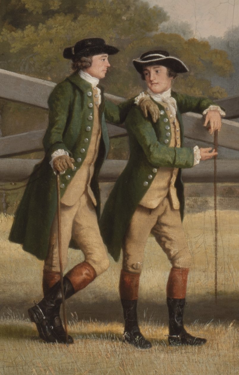 Detalhe de William Henry Cavendish-Bentinck, 3º Duque de Portland e seu irmão mais novo Lord Edward, 1767-68 (detalhe de 3089923) de George Stubbs