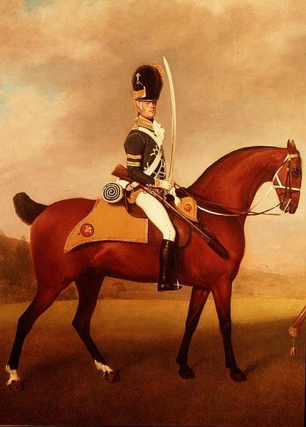 Detalhe dos Soldados dos 10 Dragões da Luz de George Stubbs
