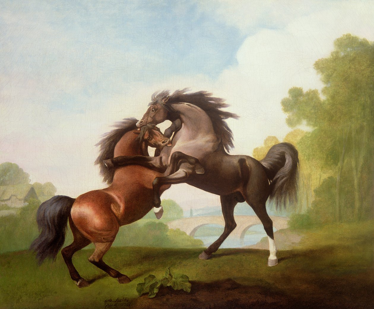 Luta de Cavalos de George Stubbs