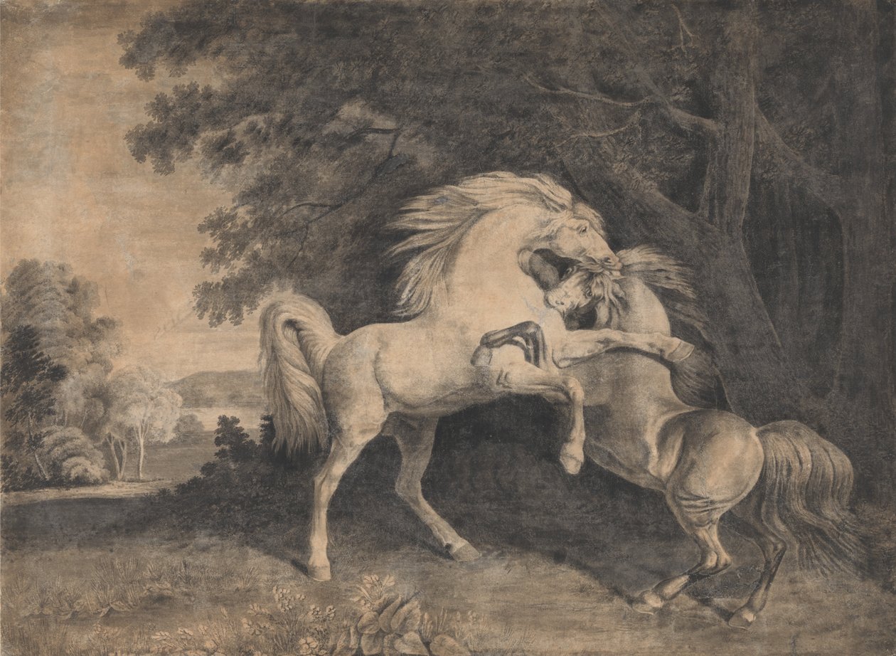 Cavalos a lutar de George Stubbs