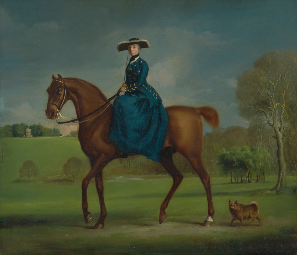 A Condessa de Coningsby no traje da caça a Charlton Hunt de George Stubbs