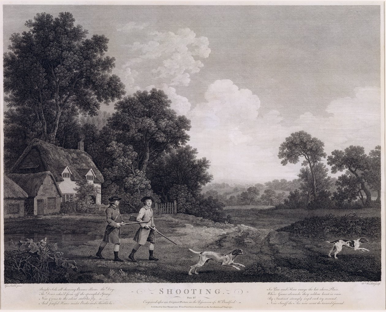 Tiro, prato 2, gravado por William Woollett (1735-85) 1770 (gravura e gravura do quinto estado) de George Stubbs