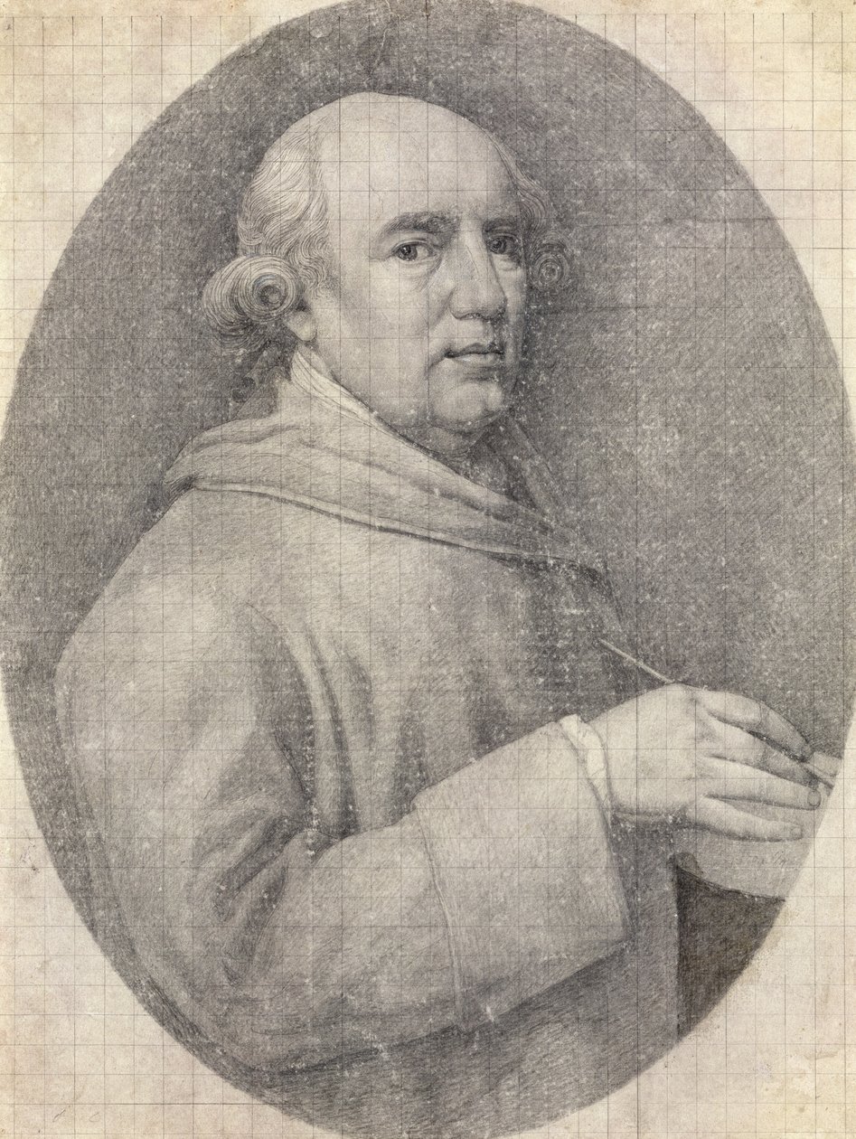 Estudo para um autorretrato em esmalte de George Stubbs