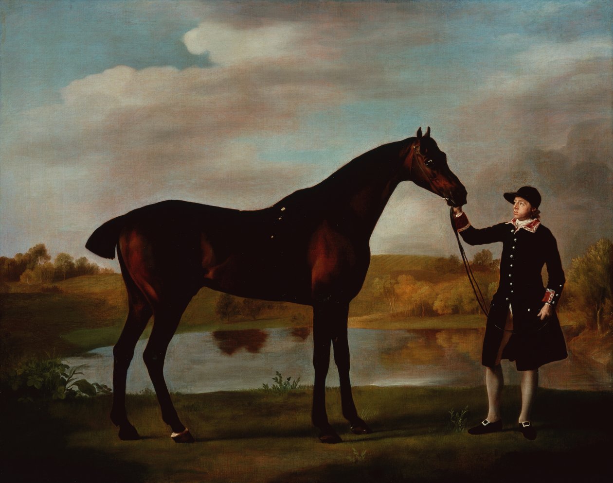 O caçador da baía do duque de Marlborough com um Grom (óleo sobre tela) de George Stubbs