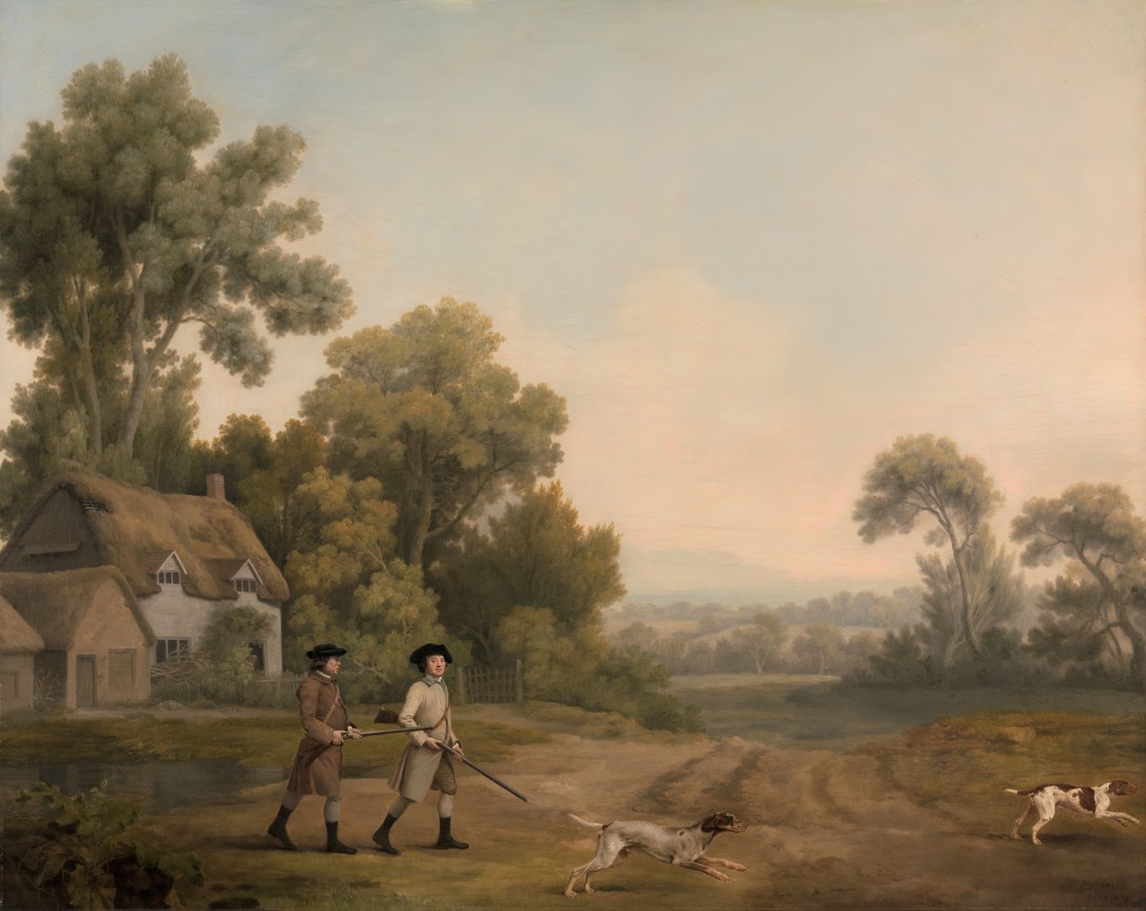 Dois cavalheiros atirando,Dois cavalheiros atirando, 1768. de George Stubbs