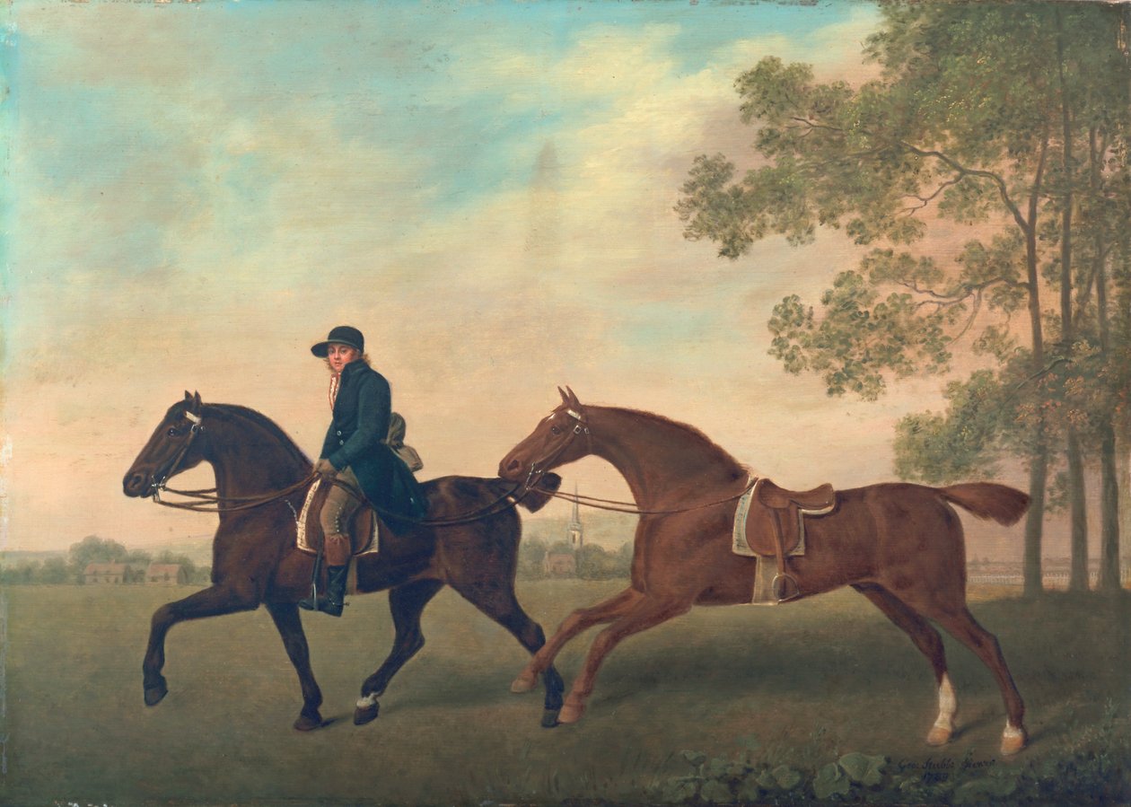 Dois Hacks, 1789 de George Stubbs