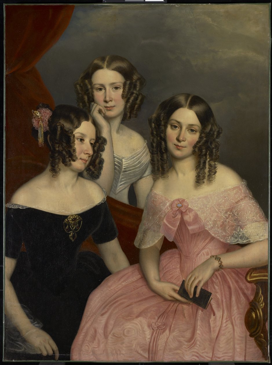 As Três Irmãs Robinson, 1846 de George Theodore Berthon