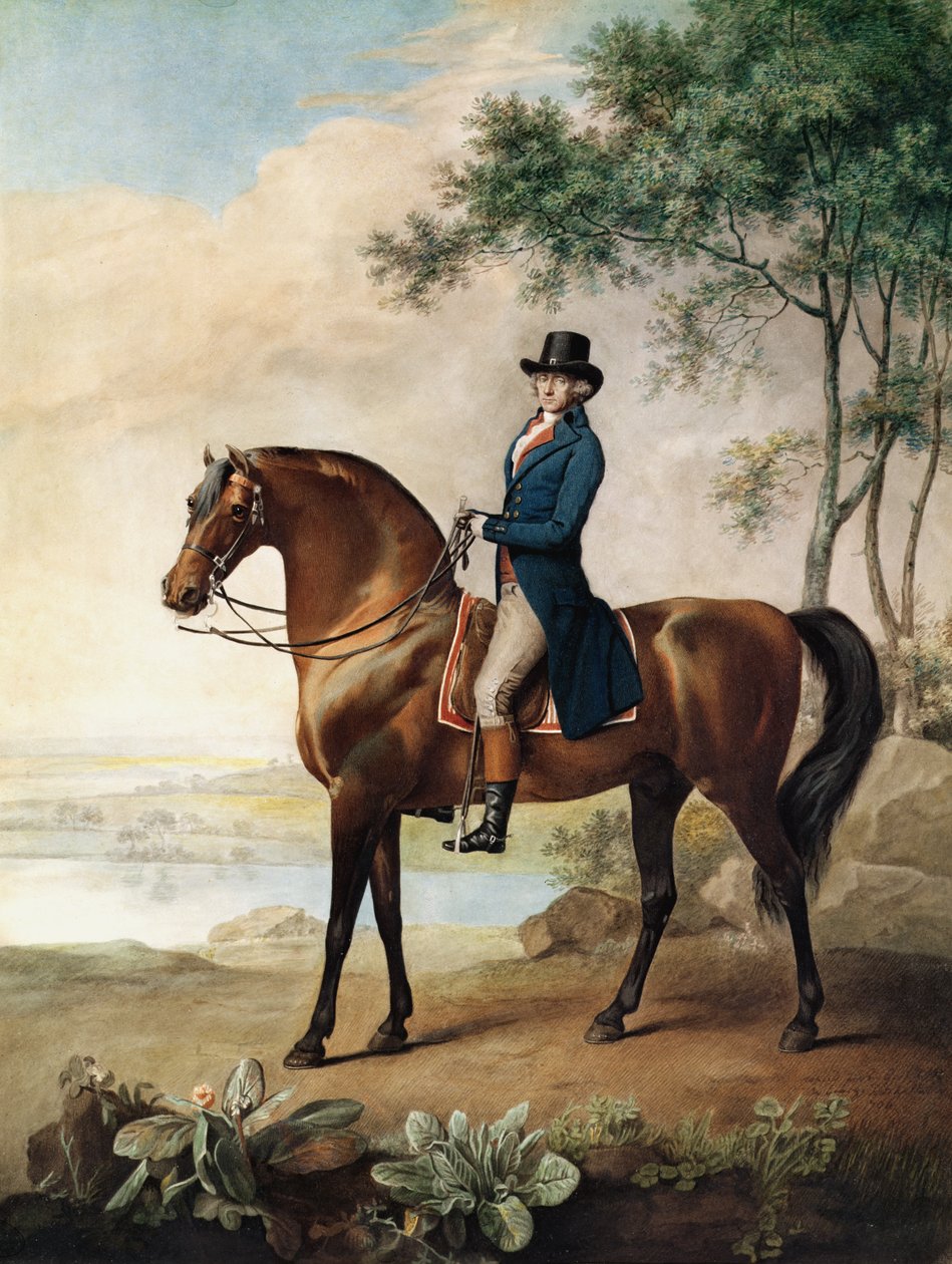 Warren Hastings Esq. no seu cavalo árabe, depois de uma pintura de George Stubbs de George Townley Stubbs