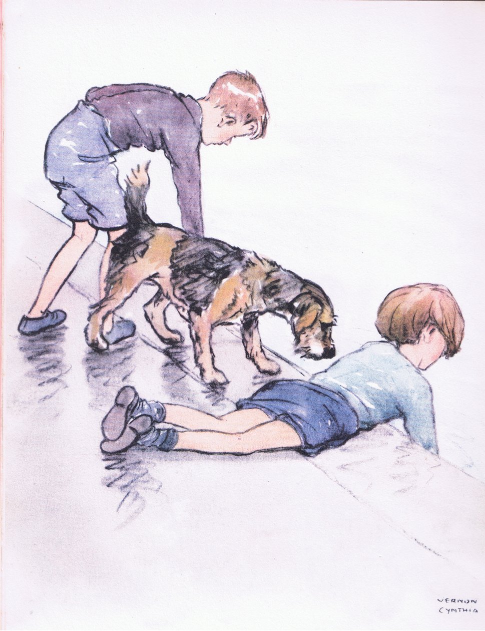 Pesca, do cais, de Mudlarks publicado por Collins de George Vernon Stokes