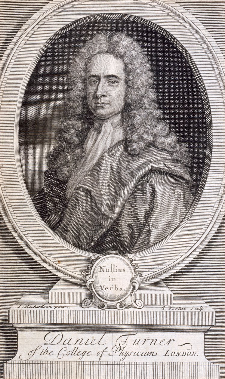 Daniel Turner, MD, LRCP, médico, 1717 de George Vertue