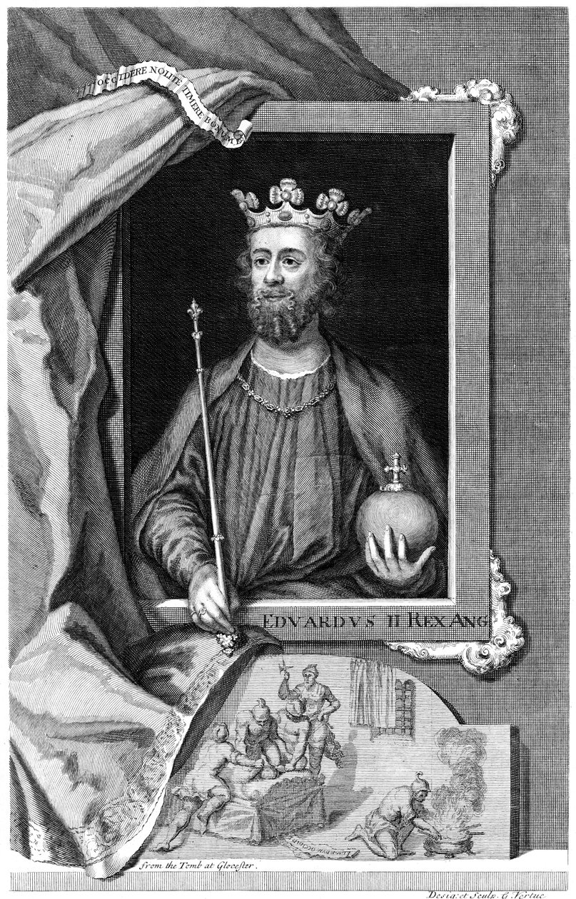 Eduardo II da Inglaterra. século 18 de George Vertue