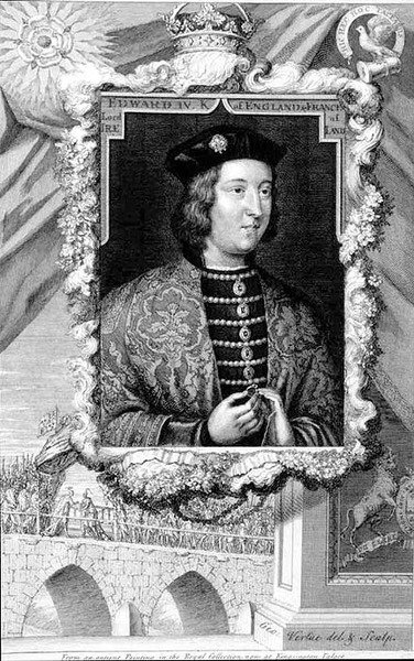 Edward IV (1442-83) Rei de Inglaterra de 1461, depois de um retrato no Palácio de Kensington, gravado pelo artista (gravura) de George Vertue