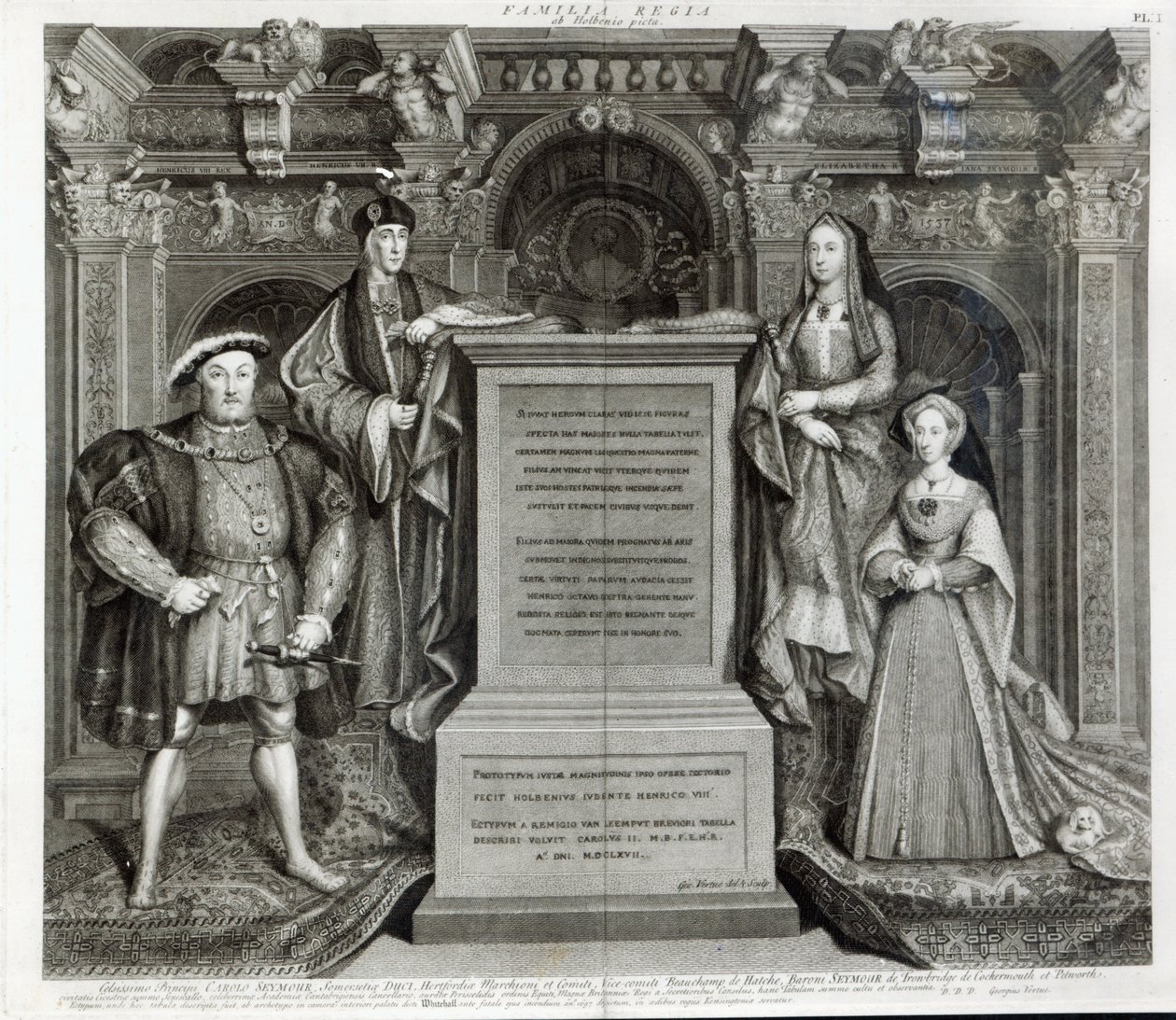 Familia Regia, ou A Família de Henrique VIII, 1742 de George Vertue