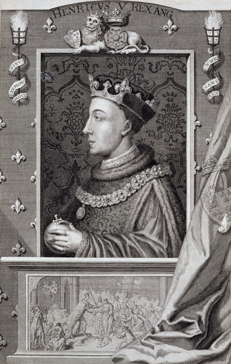 Henry V (1387-1422), depois de uma pintura no Palácio de Kensington de George Vertue