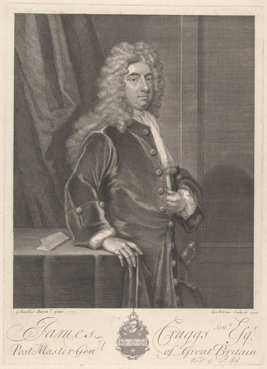 James Craggs, o Ancião de George Vertue