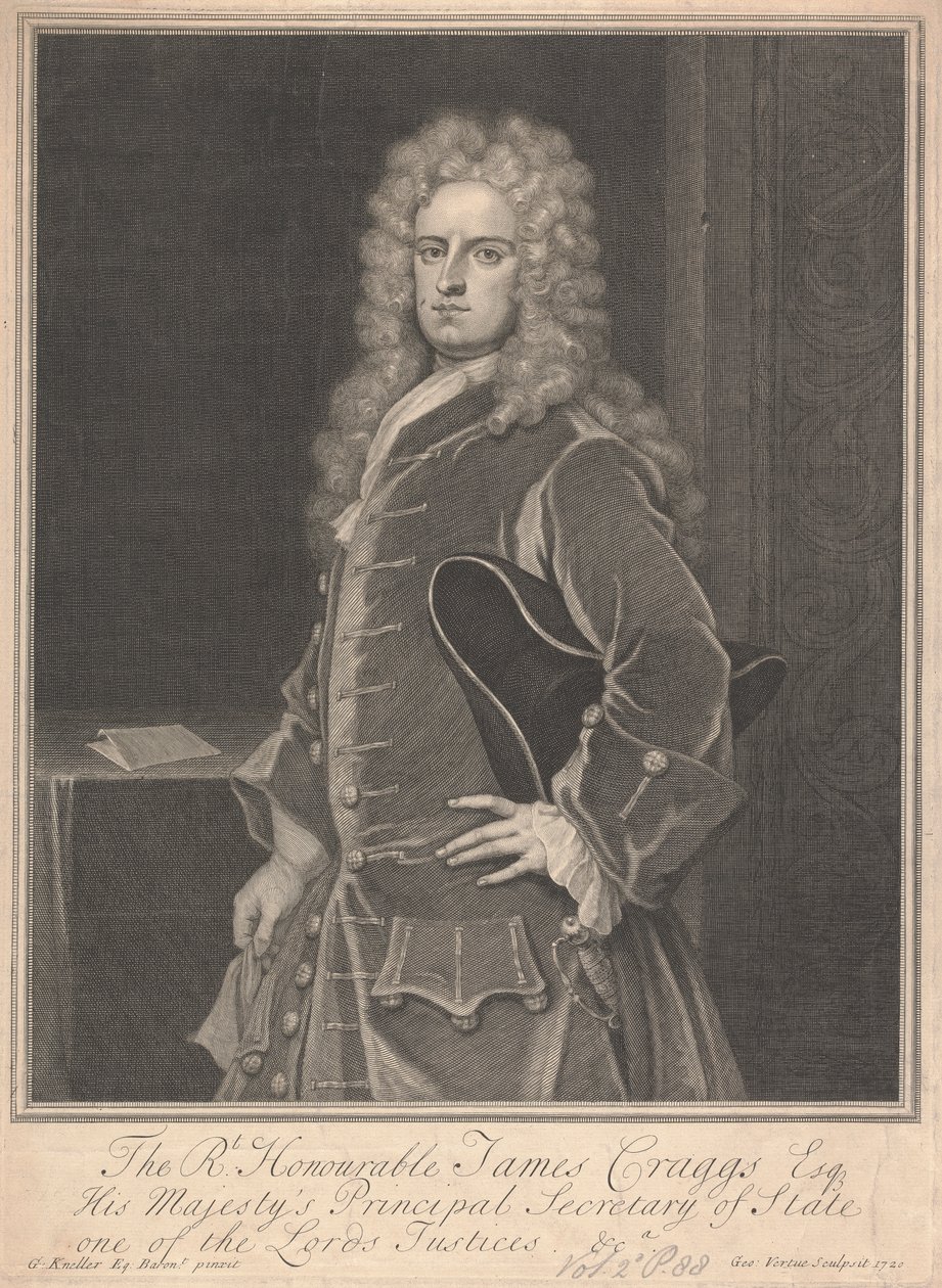 James Craggs, o mais novo de George Vertue